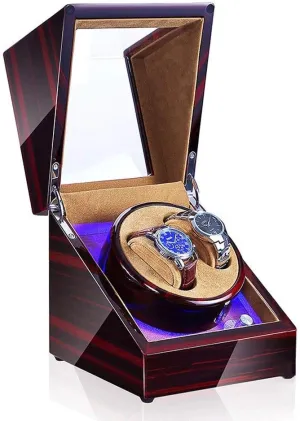 LED Light Quiet Motor- Available in 5 Styles scream gravity strain unless richness aloof Watch Winder Box, Automatic Winders 
