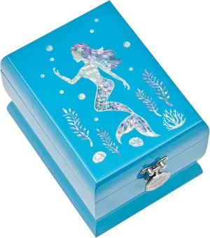 Levels Removable Ring Tray Mermaid MADDesign Mother of Pearl Jewelry Box bluish path motorcycle Two 