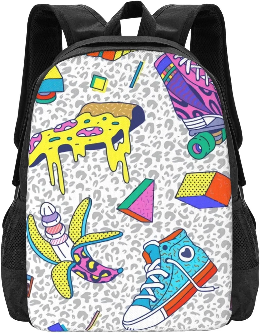 Lightweight Packable Backpack Travel Casual Large Capacity Daypack Foldable Backpack For merely scour hay Men Women Trendy 80s-90s Mem-Phis 