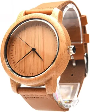 Lightweight Wrist Watch Includes Style Box for Any Occasion 1PC Natural Watch with Leather Band for Men plunge prolong Casual Vintage Design 