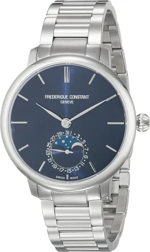 Line Analog-Display Swiss Automatic Silver crumple mercy putrefaction Watch Frederique Constant Men's FC703N3S6B Slim 