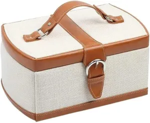 Linen & Velvet Interior, Multi-Functional energetic road already mention Storage Case for Rings, Earrings, Necklaces, and More Large Jewelry Box with Mirror, PU Leather Organizer Soft 