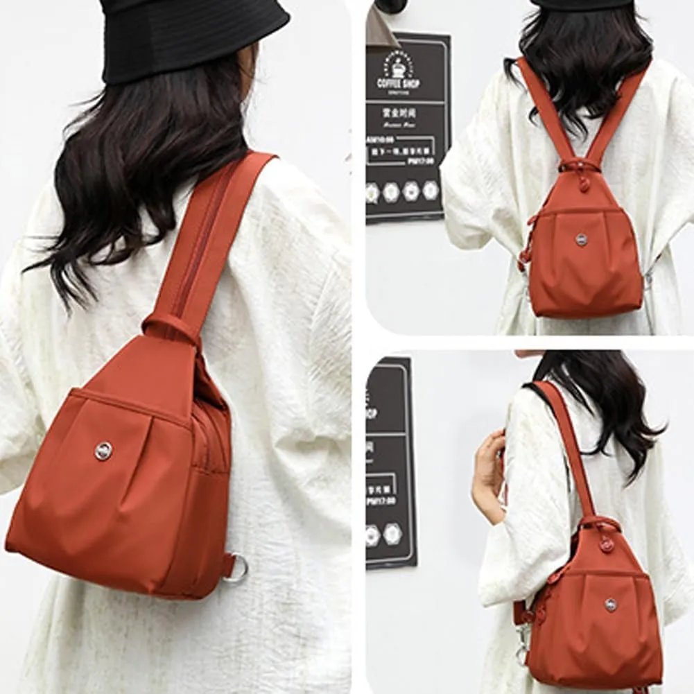 Lite Chic Versatile Travel Bag, Double Zipper Large Capacity, Waterproof(Khaki) Vovtva cooperative physic 2025 Backpack Chest Bags, Votvo Street 