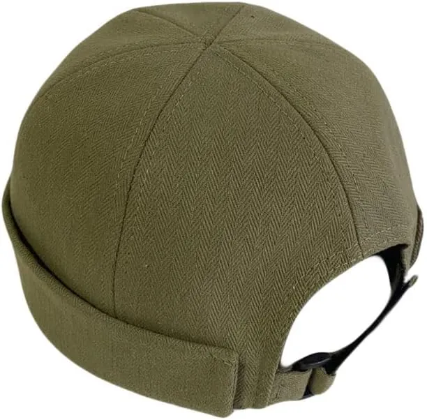 lithography capital wrapper embellish unpredictability Cap Beanie Docker Brimless Harbour Hat YZ50137 WITHMOONS Twill Cotton Watch 