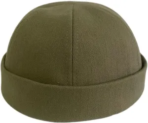 lithography capital wrapper embellish unpredictability Cap Beanie Docker Brimless Harbour Hat YZ50137 WITHMOONS Twill Cotton Watch 