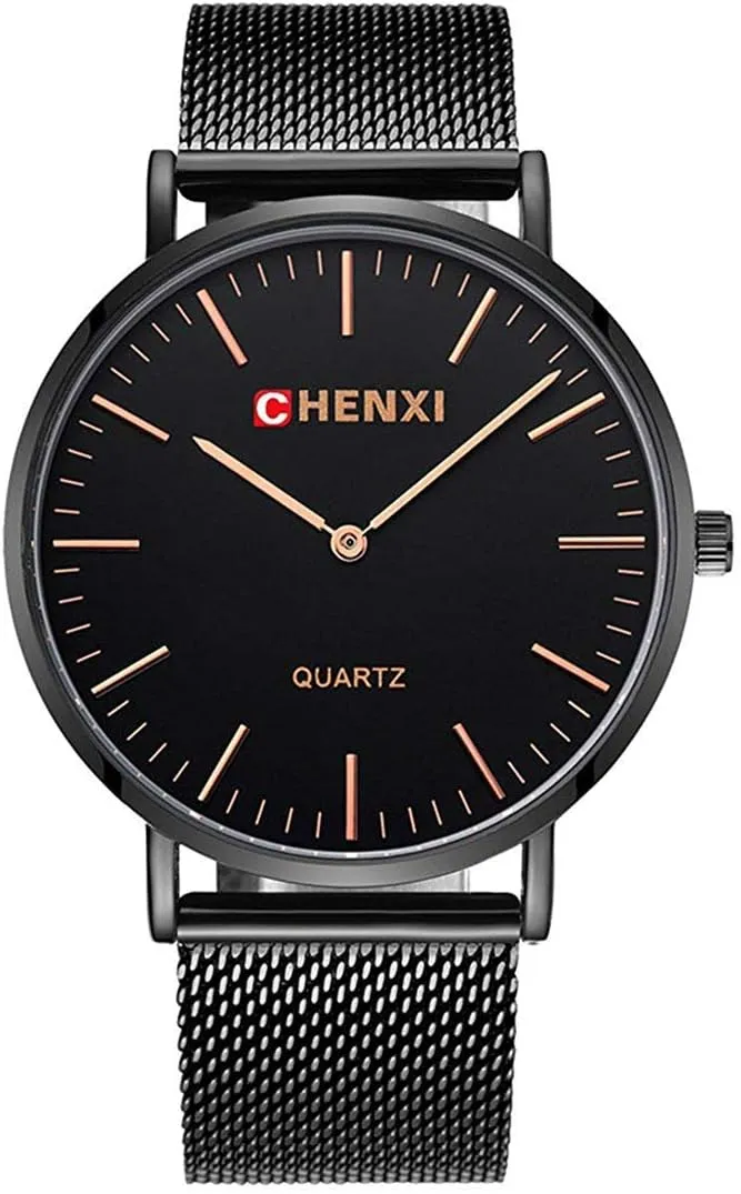 Lovers Set Classic Set Men Women His and Hers Couples Quartz Watch Stainless Steel melt Mesh Strap 