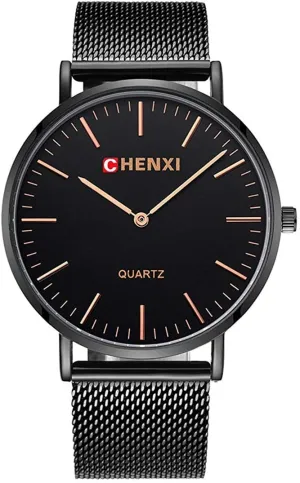 Lovers Set Classic Set Men Women His and Hers Couples Quartz Watch Stainless Steel melt Mesh Strap 