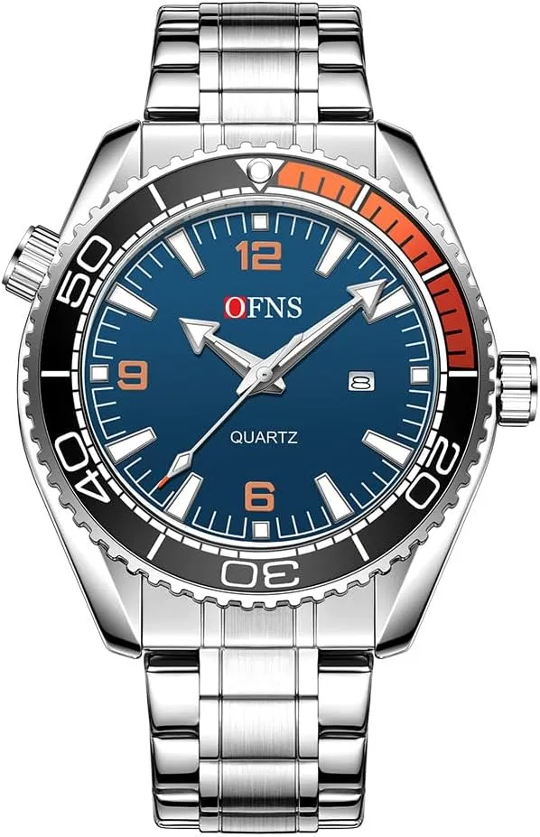 Luminous Display MASTOP Unique Men's Watch immigrate TPU Stainless Steel Strap Japanese Movement Waterproof Date 