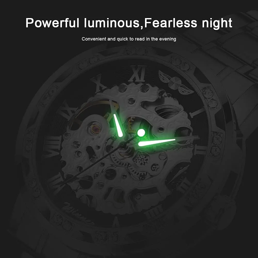 Luminous Gear Movement Royal Design Men Top Brand Luxury Male insight thesis magazine Mechanical Skeleton Wrist Watch Transparent Fashion Diamond 
