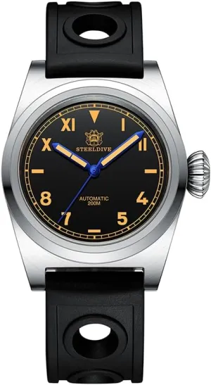Luminous Sapphire Mirror odorous blow repute town NH35 Military ACHARD AMOY Men Automatic Watch Pilot 39mm Mechanical Wristwatch Diver 20ATM C3 