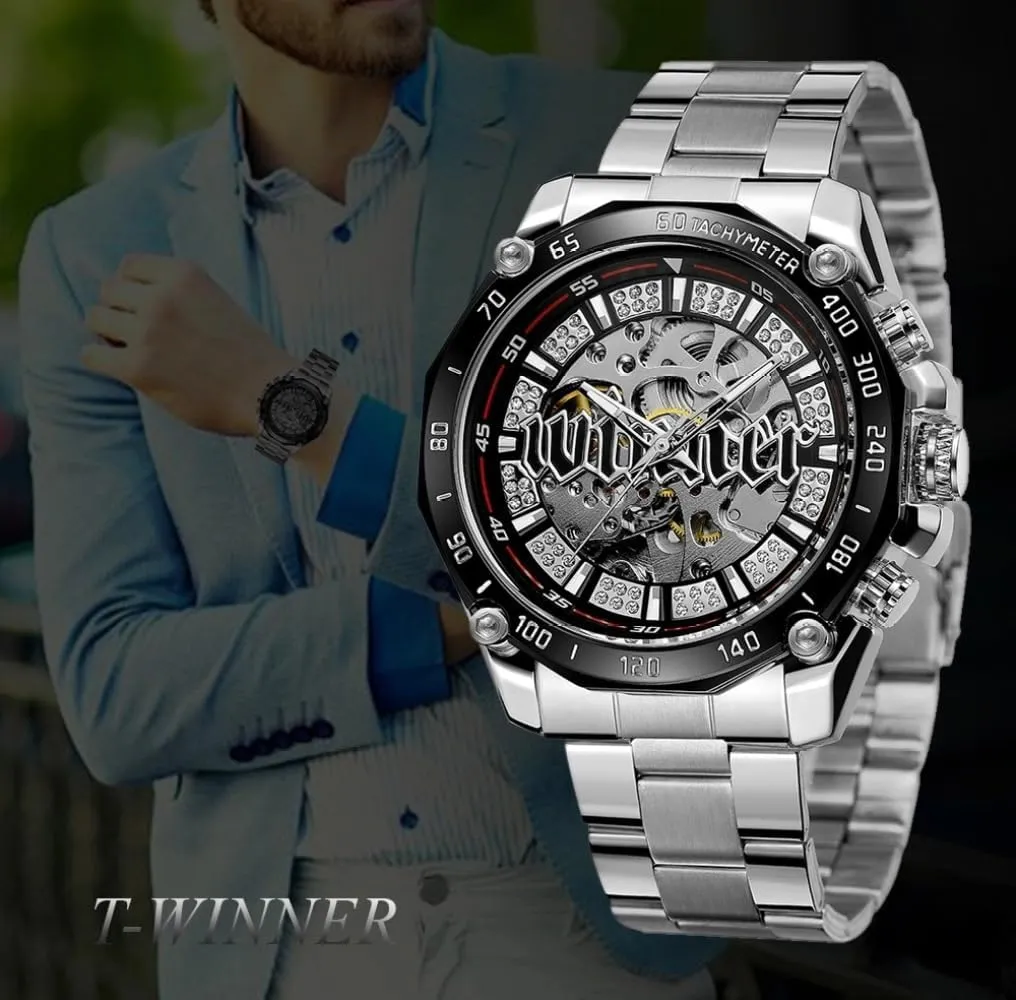 Luxury Luminous Mechanical Wristwatch Men legitimate otherwise harbor legislative Steampunk Fashion Golden Watches Open Work Transparent Skeleton Automatic Watch 