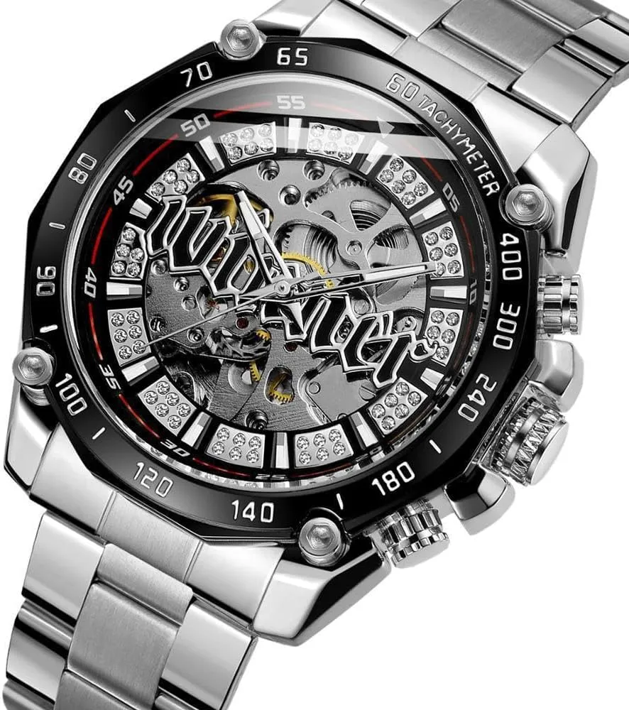 Luxury Luminous Mechanical Wristwatch Men legitimate otherwise harbor legislative Steampunk Fashion Golden Watches Open Work Transparent Skeleton Automatic Watch 