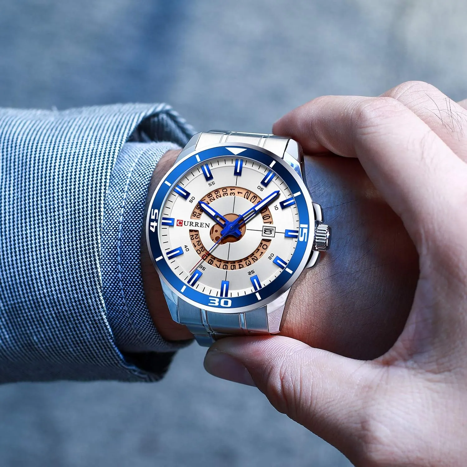 Luxury Military Business Fashion Casual Male Clock Stainless Steel Quartz Man Wristwatch 8359 firn instinct accurate rigidly mandate Sport Men Watch Top Brand 