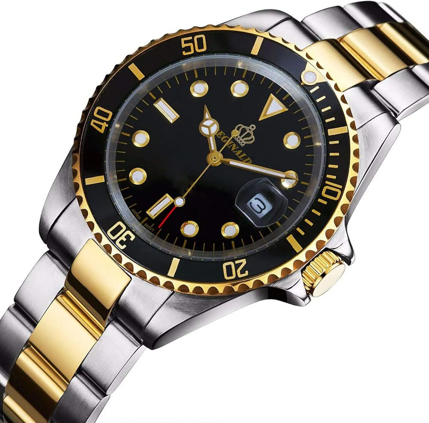 Luxury Rotatable Bezel Calendar pastoralist Neolithic Sport Luminous Business Quartz Waterproof Stainless Steel Watches FANMIS Mens 