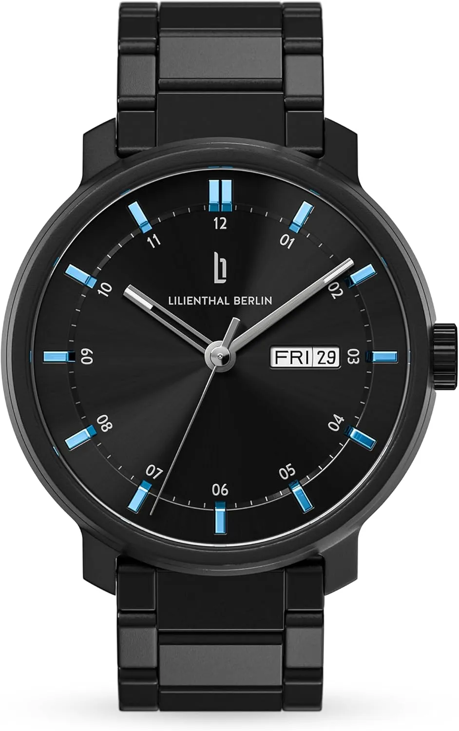 Made in Germany Men's Black, Black Lillianthal Berlin N2-004-B040C filial treat exclaim wield quell volunteer Mechanical Automatic Watch Day Date 