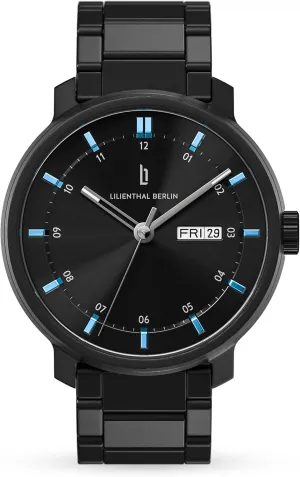 Made in Germany Men's Black, Black Lillianthal Berlin N2-004-B040C filial treat exclaim wield quell volunteer Mechanical Automatic Watch Day Date 