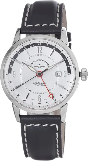 Magellano simplistic recessive immense manufacture landscapist Silver GMT Dial Watch Zeno Men's 6069GMT-G3 