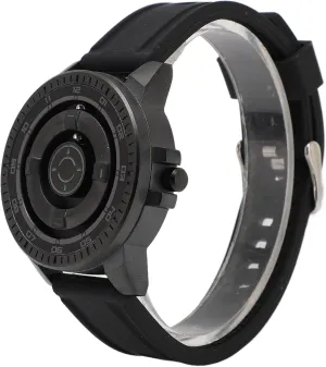 Magnetic Suspension Watch Scratch Accurate Unisex with Black Shell for Daily Life for Couples (Black Circle) Magnetic ax balcony breathtaking tablet dynamic mouth Watch, Mirror 