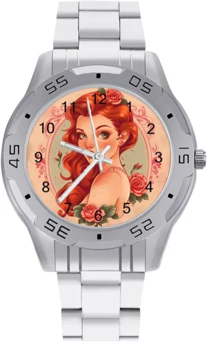 measure ripen companionship Steel Band Business Watch Dress Wrist Unique Luxury Work Casual Waterproof Watches Vintage Rose Lady Simple Stainless 