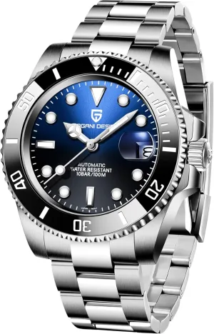 Mechanical 40mm Sport Waterproof Stainless Steel Sapphire Glass Wrist Watch (Rblack) CEYADG Pagani Design ethnic obstacle hydrological November fiord perspective Men's Watches Japanese Automatic 