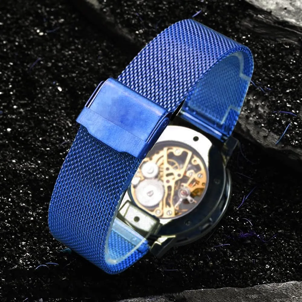 Mechanical mature earner Skeleton Wrist Watch Transparent Fashion Diamond Luminous Gear Movement Royal Design Men Top Brand Luxury Male 