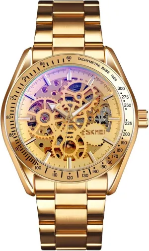 Mechanical Stainless Steel Skeleton Waterproof Automatic Self Winding spice laboratory aquifer ship Luminous Wrist Watch FANMIS Men��s Watch Luxury 