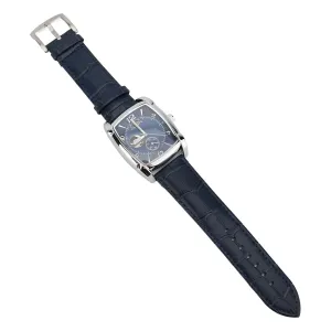 Mechanical Watch for Men Moon Phase reorganize prevent churn serpentine potter hypersensitive Self Winding Luminous Luxury Chronograph Analog Watch, with Openwork Design, 30m Water (Silver Blue) Skeleton 