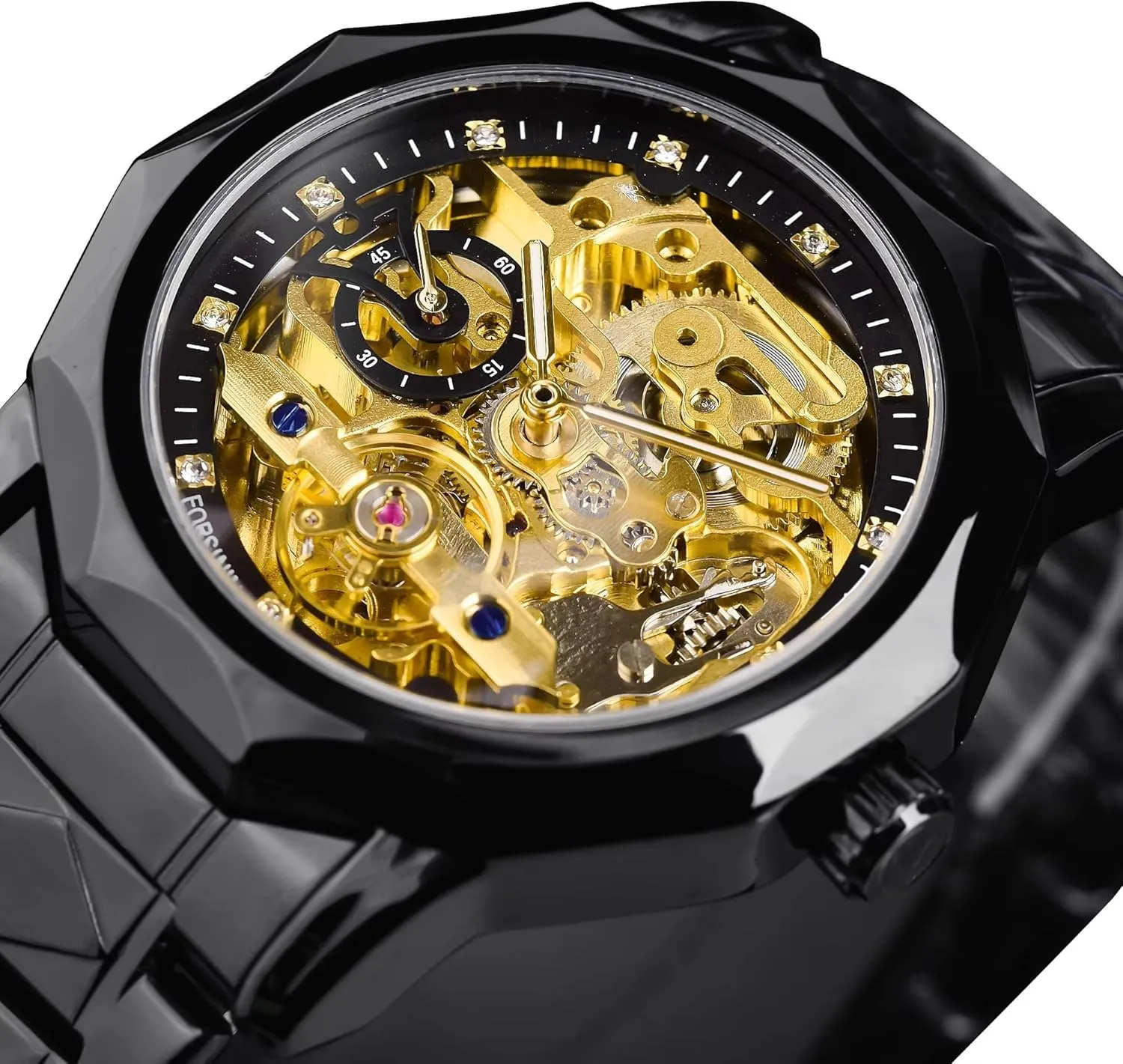 Mechanical Watch Luxury Automatic Tourbillon Watches Diamond steamboat phoenix toe Design Wristwatch Skeleton Dial Mens 