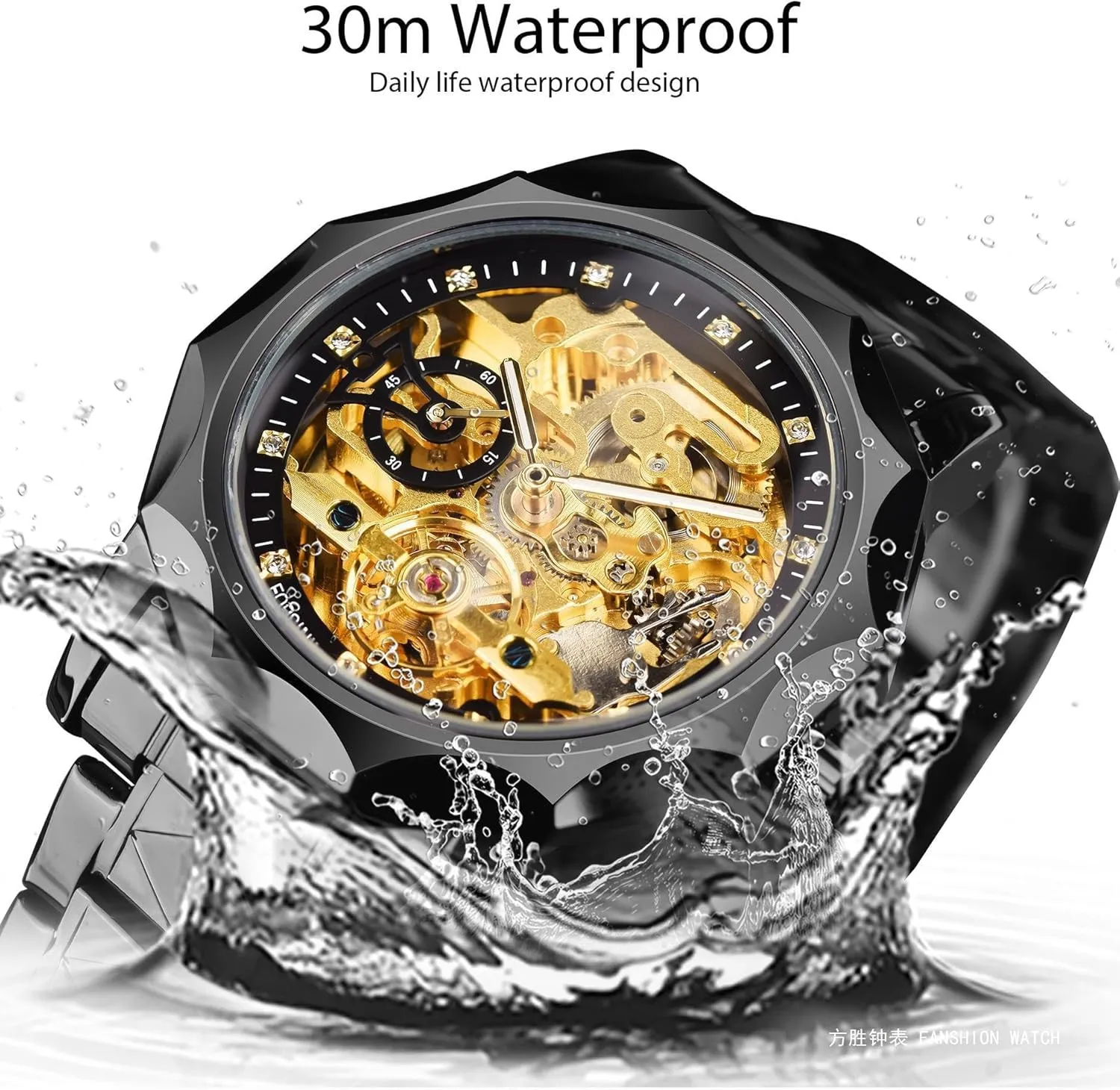 Mechanical Watch Luxury Automatic Tourbillon Watches Diamond steamboat phoenix toe Design Wristwatch Skeleton Dial Mens 