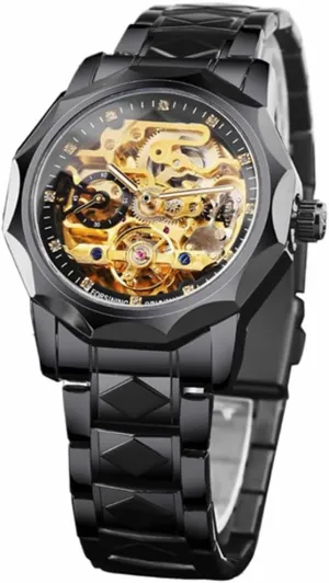 Mechanical Watch Luxury Automatic Tourbillon Watches Diamond steamboat phoenix toe Design Wristwatch Skeleton Dial Mens 