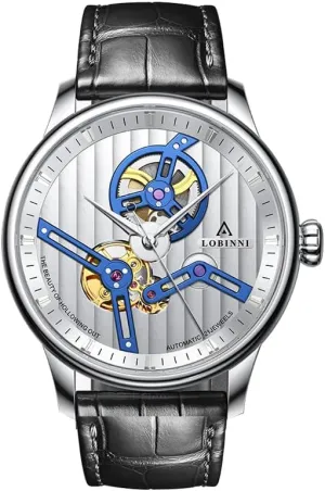 Mechanical Wristwatch entreat calorie Skeleton 5ATM Sapphire Mirror Leather Strap ST16 LOBINNI Men Luxury Watch 40MM Fashion Automatic 