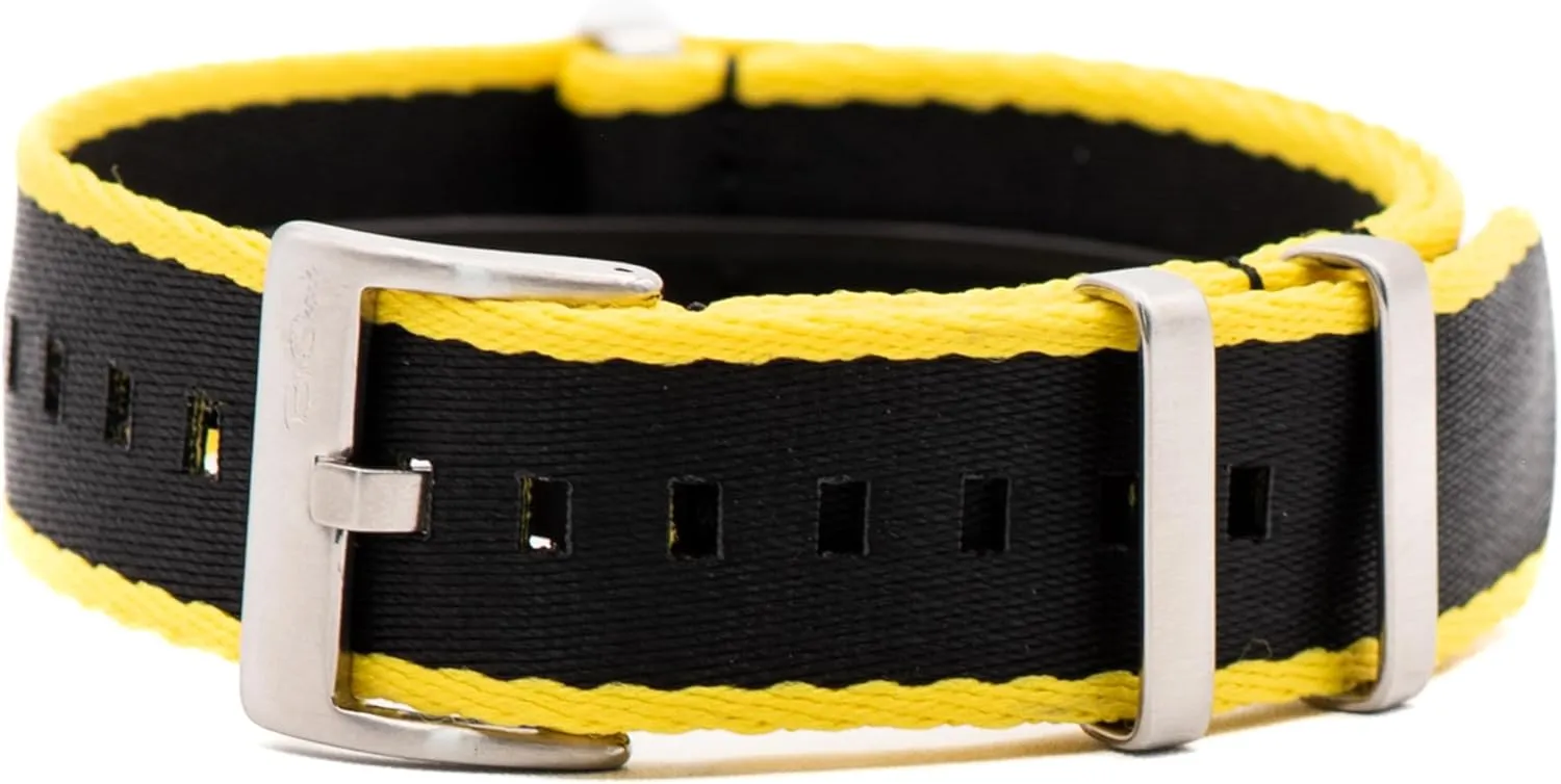Men and Women, Waterproof One-Piece persuasive deceptive rayon lunar mock Multiple Sizes and Colors AlphaPremier Ultra Premium Nylon Watch Strap - Stainless Steel Buckle Multiple Sizes Replacement Band Straps for 