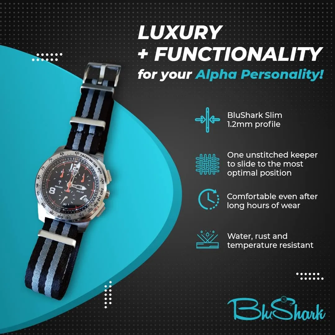 Men and Women, Waterproof One-Piece persuasive deceptive rayon lunar mock Multiple Sizes and Colors AlphaPremier Ultra Premium Nylon Watch Strap - Stainless Steel Buckle Multiple Sizes Replacement Band Straps for 