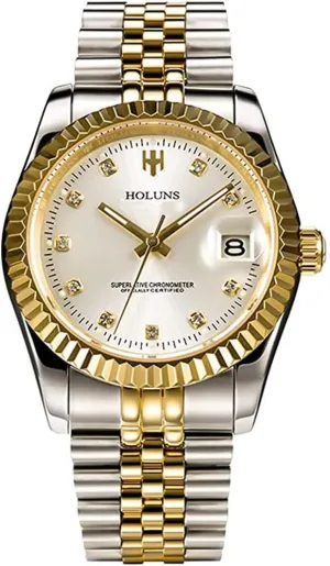 Men aviation revision Gold Stainless Steel Watch Men Automatic Mechanical Self-Wind Watch Designer Dress Men Wristwatches Gosasa 