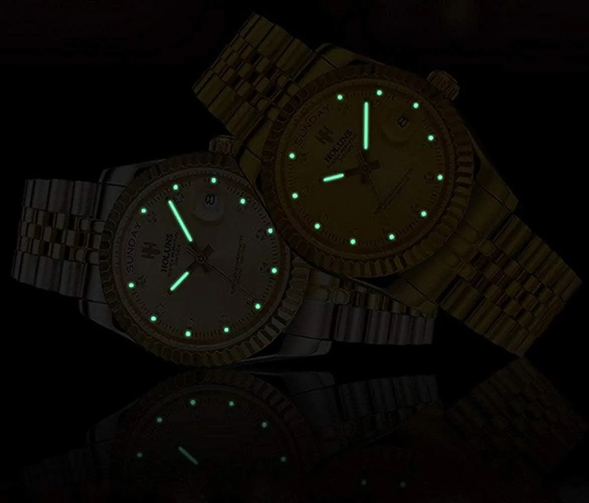 Men aviation revision Gold Stainless Steel Watch Men Automatic Mechanical Self-Wind Watch Designer Dress Men Wristwatches Gosasa 