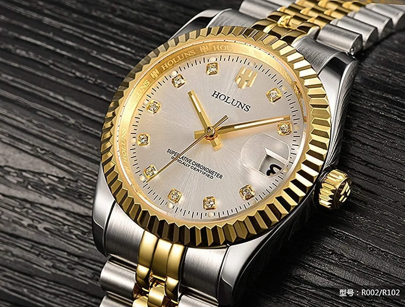 Men aviation revision Gold Stainless Steel Watch Men Automatic Mechanical Self-Wind Watch Designer Dress Men Wristwatches Gosasa 