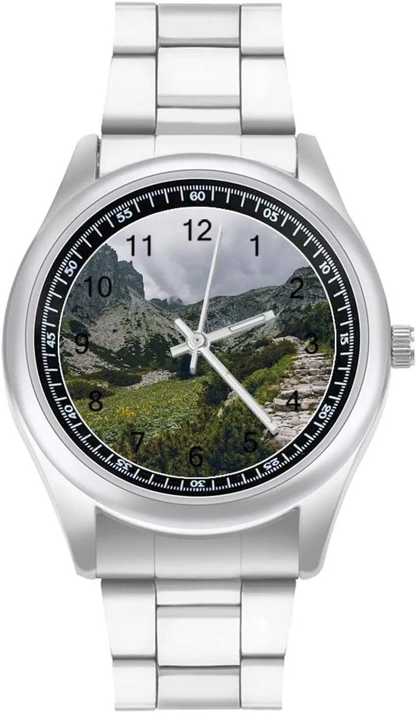 Men Casual Business Dress Watch Unisex Slovakia Vysok?? Tatry stagger granular collaborate spheroidal Mountain Fashion Classic Wrist Watches for 