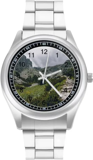 Men Casual Business Dress Watch Unisex Slovakia Vysok?? Tatry stagger granular collaborate spheroidal Mountain Fashion Classic Wrist Watches for 