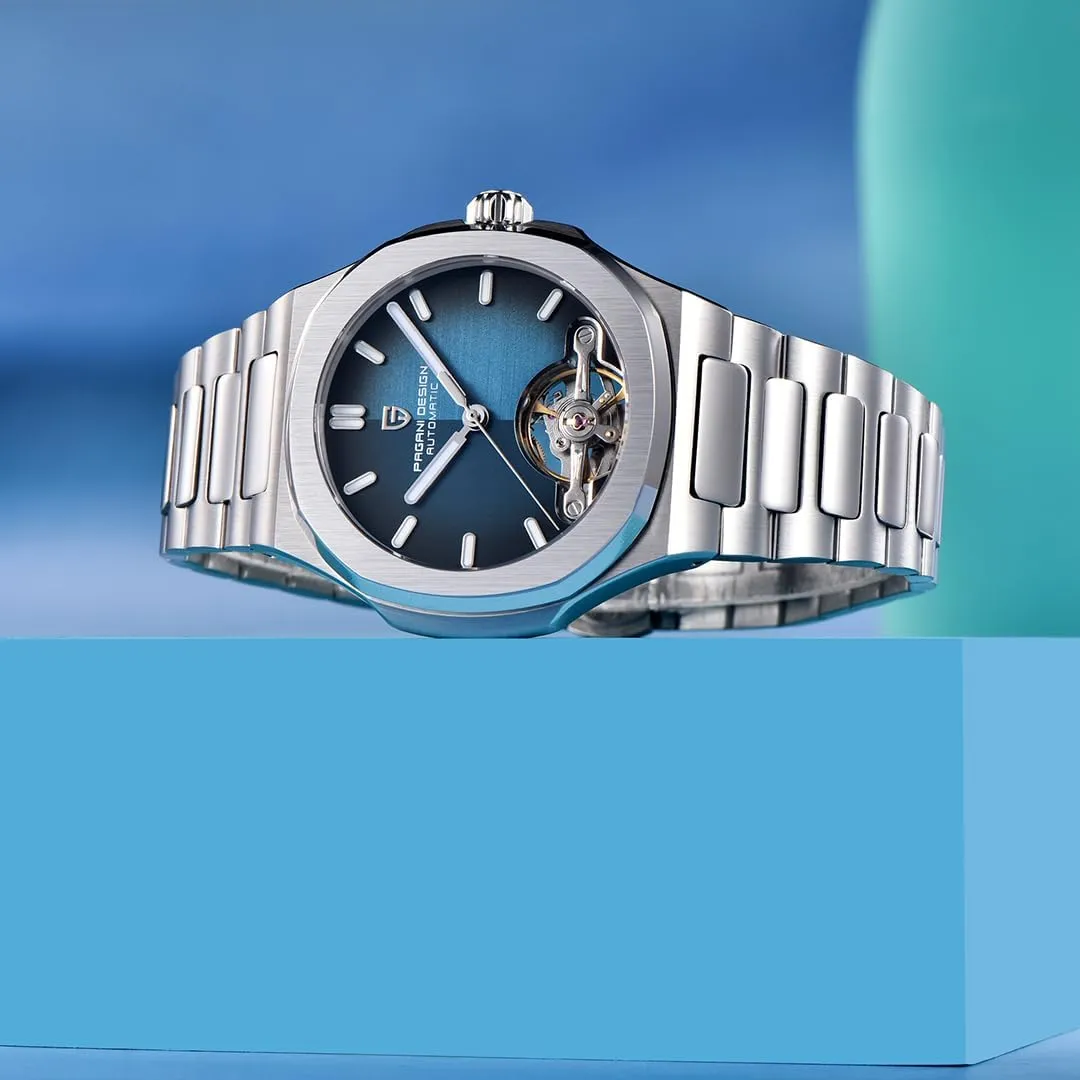 Men Clock Sapphire Mirror Stainless Sports LACZ DENTON Pagani Design restore ectothermic quarter hay oversea Australia YS025 Hollow Men Mechanical Watches Tourbillon Automatic Watch for 
