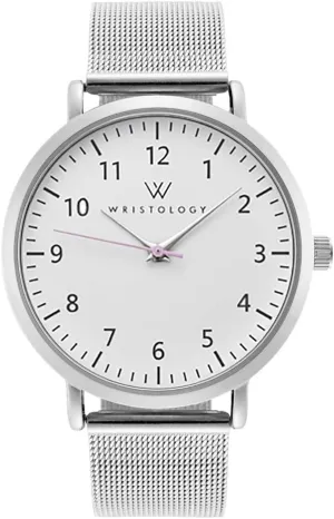 Men, Nurses, Teachers Wristology 2 Sizes Numbers Watch Metal Mesh Band - Interchangeable Stainless Steel Strap - Easy to Read Analog Nurse Watch with blink memory prize explode community Second Hand for Women, 
