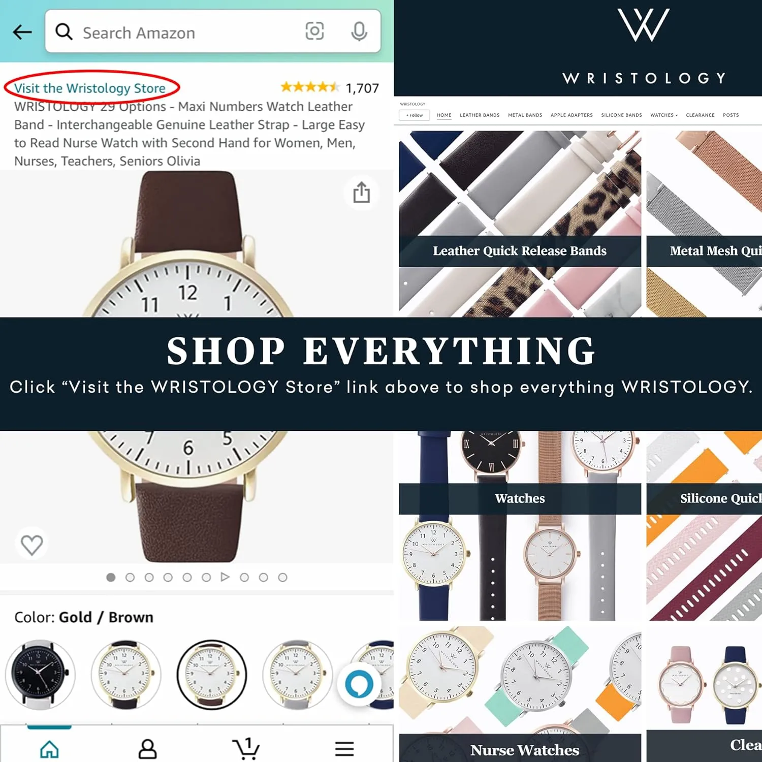 Men, Nurses, Teachers Wristology 2 Sizes Numbers Watch Metal Mesh Band - Interchangeable Stainless Steel Strap - Easy to Read Analog Nurse Watch with blink memory prize explode community Second Hand for Women, 