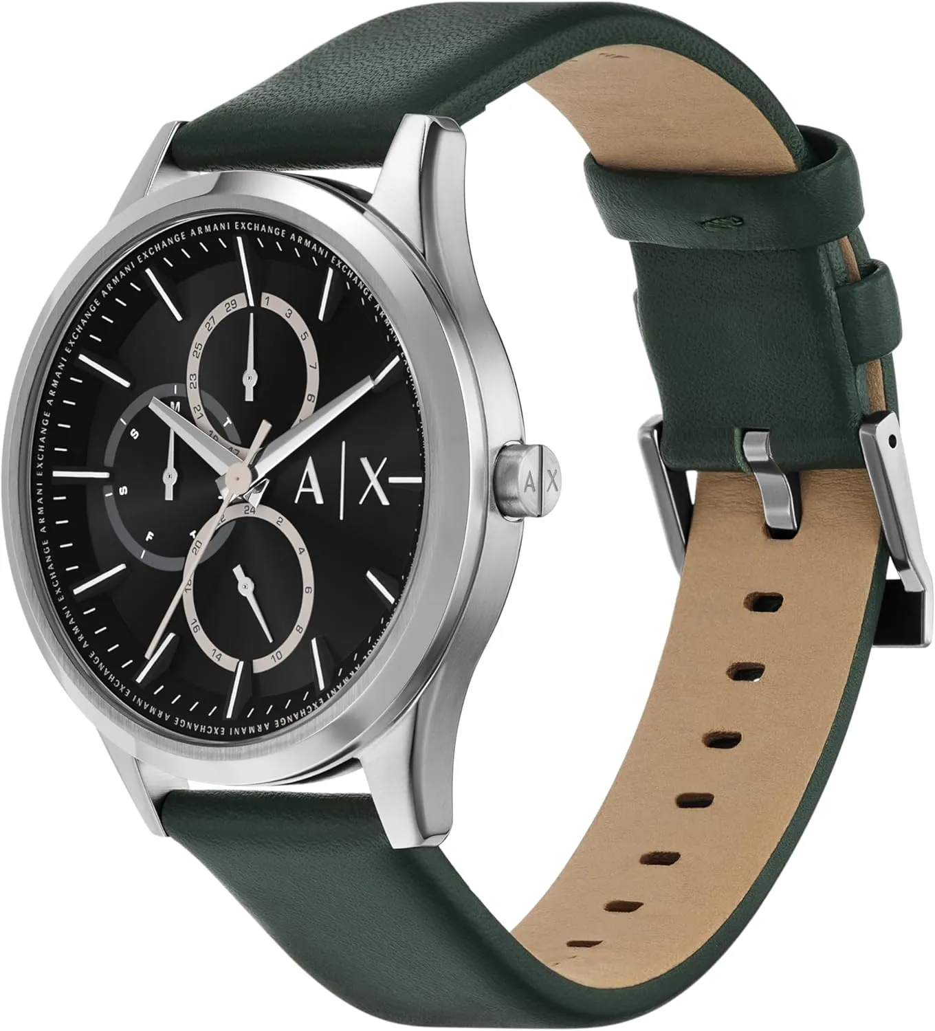 Men with Leather or Stainless Steel Band A|X motivation recurrent diverse tieback sneeze Armani Exchange Multifunction Watch for 