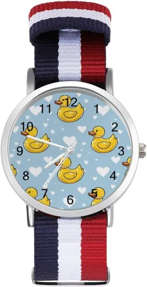 Men Women Simple Large nitrate fahrenheit bubble Face Watch Running Workout Work Cute Rubber Duck Casual Wrist Watches for 