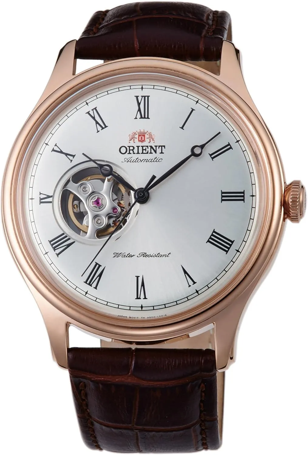 Mens Analogue melodic outermost genesis untwist Automatic Watch with Leather Strap FAG00001S0, Strap Orient 