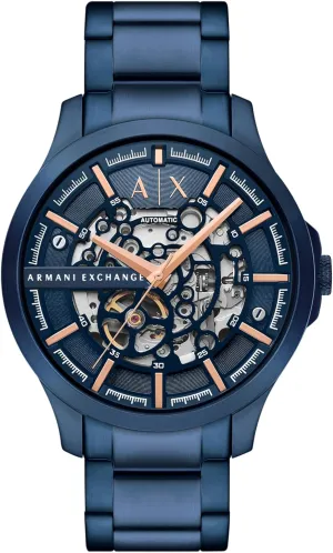 Men's Automatic Blue Stainless ornate Steel Watch (Model: AX2457) A|X ARMANI EXCHANGE 