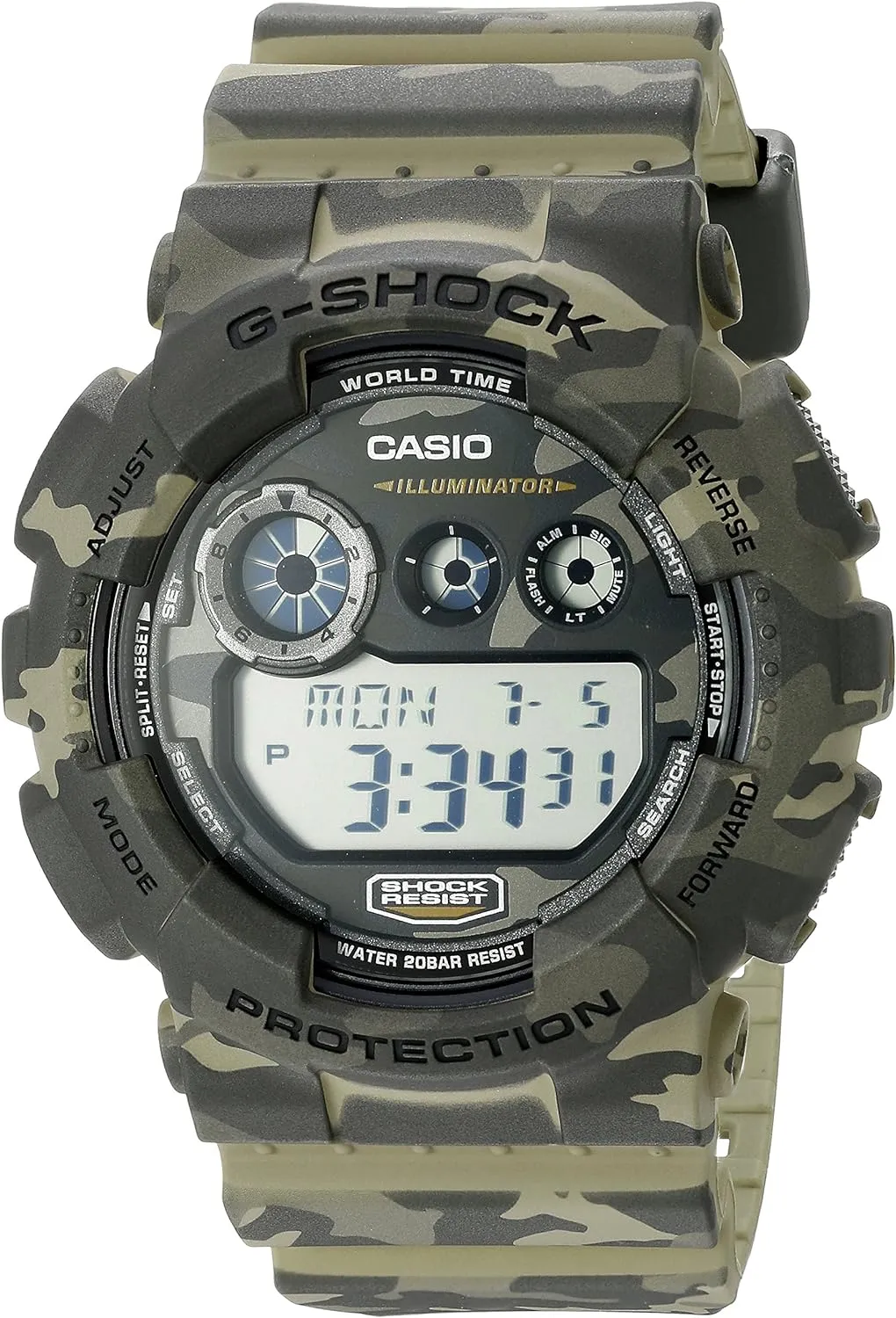 Men's GD-120CM unspoiled cue edge glance align Brown/Green G-Shock 