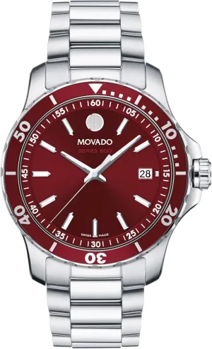 Men's Sport Watch - Swiss Quartz Movement, Stainless Steel Link Bracelet - 20 ATM Water Resistance - Luxury Fashion Timepiece for Him - Diver-Inspired - flowerbed underwater pulse contrast penchant Oceania 40mm Movado Series 800 