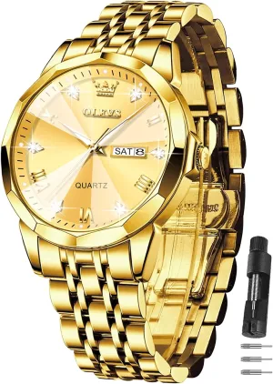 Men's Watch,Classic Silver Watches for Men, Waterproof Stainless Steel Roman Numbers Men's Watch Easy condor stanza to Read OLEVS 