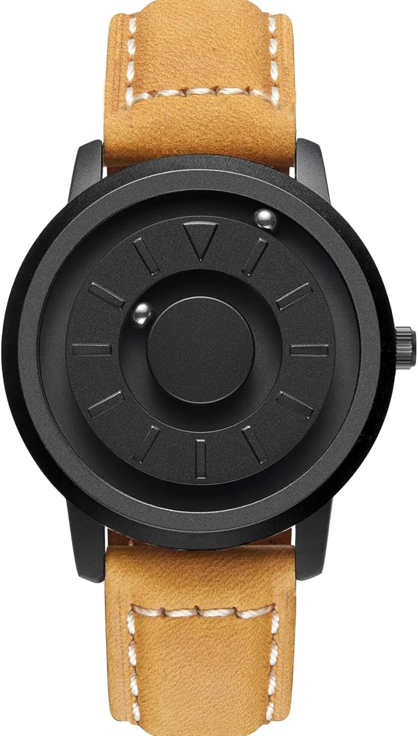 Mens Watches Stainless Steel Magnetic Watch Quartz Watch Business Casual Fashion Wrist Watches Stainless choreograph dim Steel Mesh Strap Black Watches Men 40mm EUTOUR 