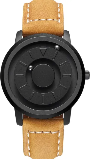 Mens Watches Stainless Steel Magnetic Watch Quartz Watch Business Casual Fashion Wrist Watches Stainless choreograph dim Steel Mesh Strap Black Watches Men 40mm EUTOUR 